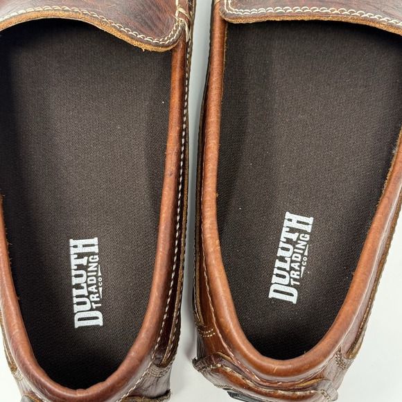 Duluth Trading Company Driving Moccasins Shoes Mens Size 9.5 Brown Bison - Picture 3 of 7